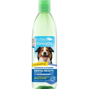 [15% OFF] Tropiclean Fresh Breath Advanced Whitening Oral Care Water Additive for Dogs & Cats 16oz
