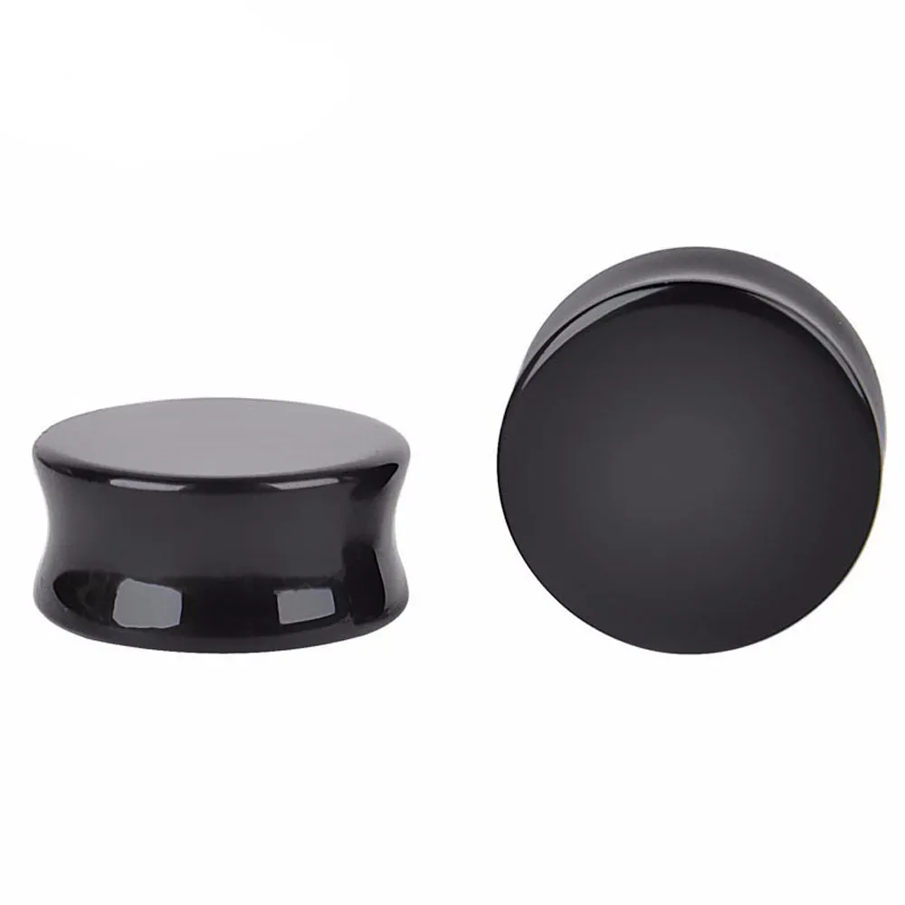 1PC Stone Ear Plugs / Gauges Earrings Flesh Tunnel Piercing / Obsidian Expander Body Jewelry