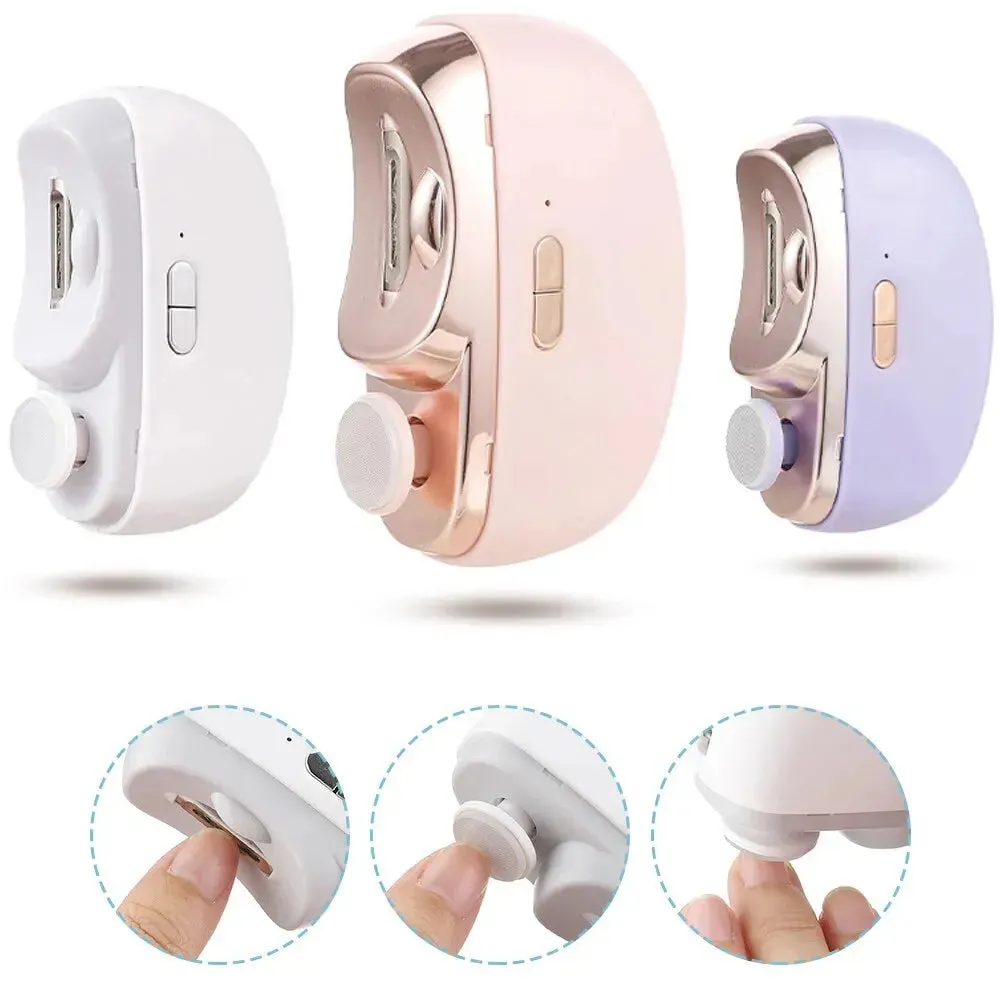 2-in-1 Electric Nail Clippers Manicure Anti-Splash Nail Trimmer