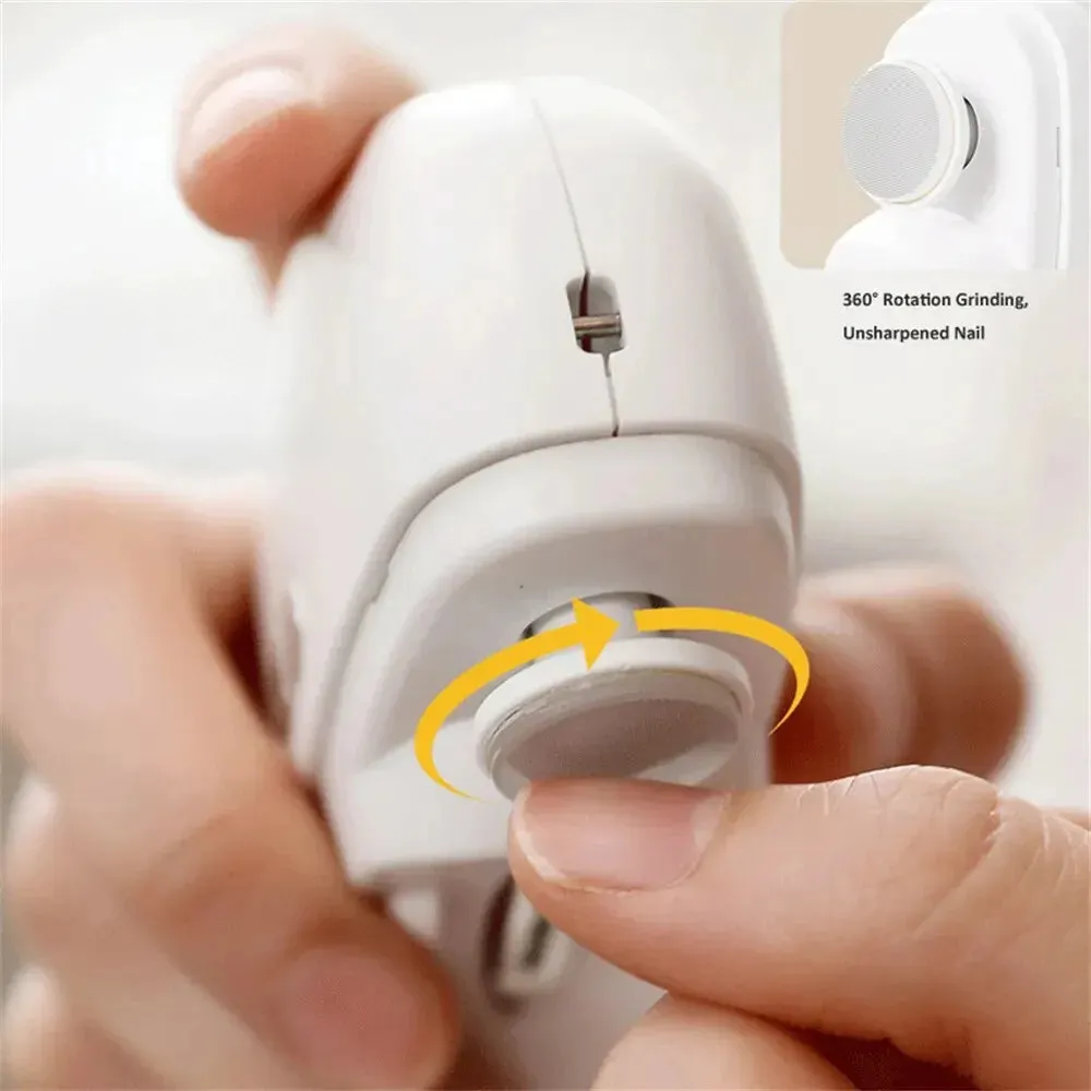2-in-1 Electric Nail Clippers Manicure Anti-Splash Nail Trimmer