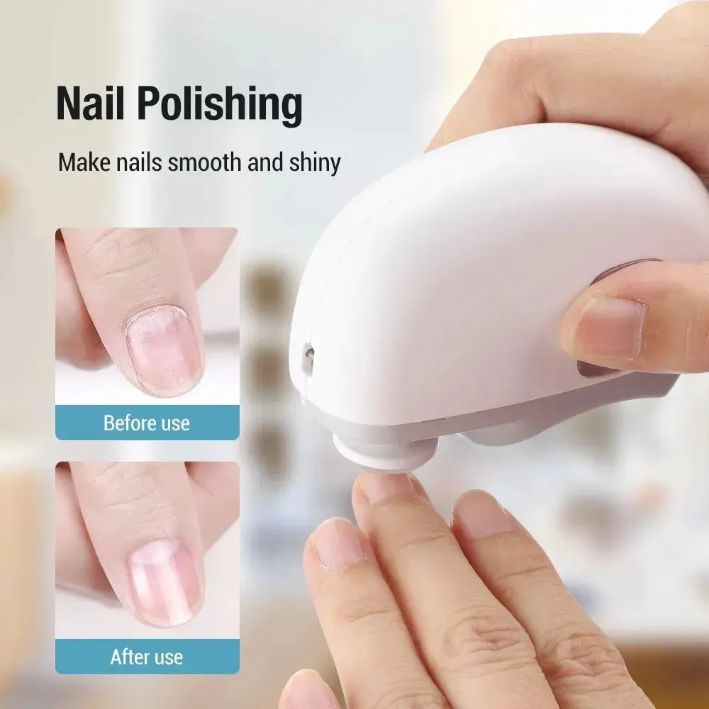 2-in-1 Electric Nail Clippers Manicure Anti-Splash Nail Trimmer