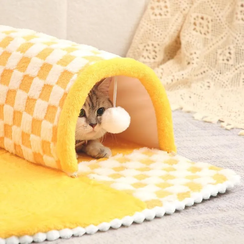 2 In 1 Pet Bed & Tunnel Cat Dog Toy