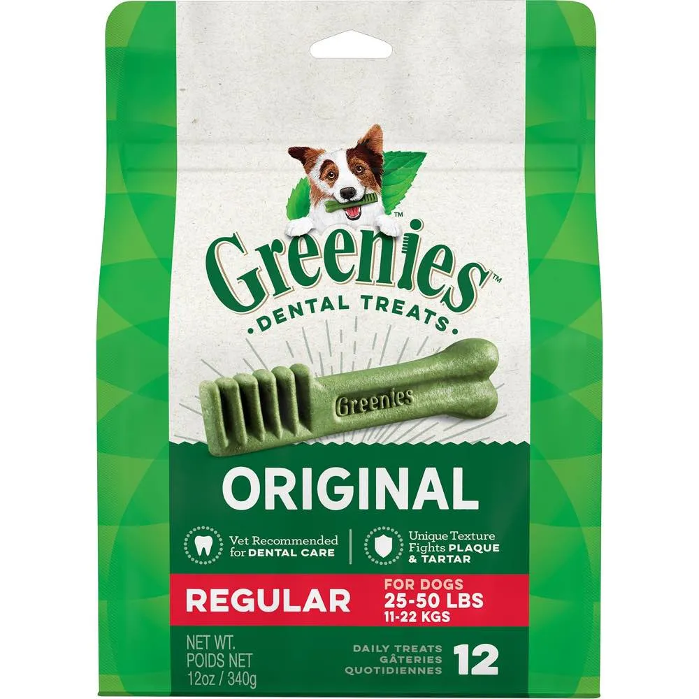 30% OFF 6oz (Exp 20Feb25): Greenies Original Regular Dental Dog Treats