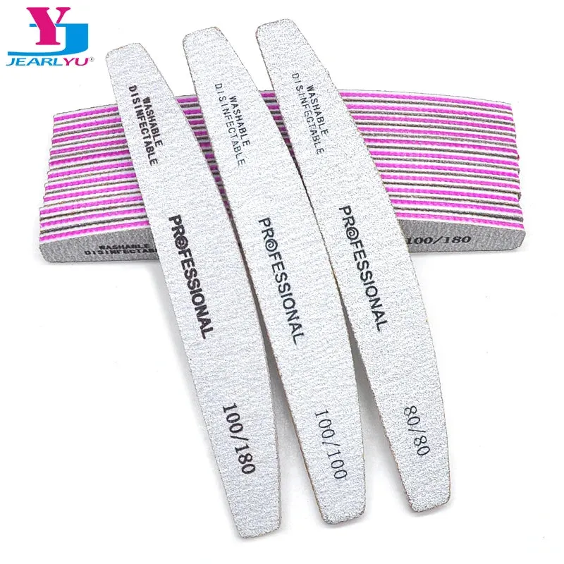 5/10 Pcs/Lot Professional Nail Files For Manicure 80 100 180 Grey Boat Nail Polish File Emery Board Strong Sandpaper Nails File