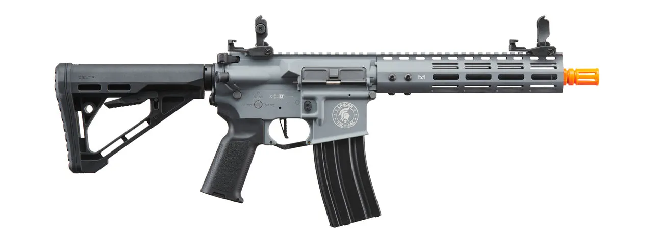 Airsoft Gun Lancer Tactical Archon 9" M-LOK Proline Series M4 Airsoft Rifle w/ Delta Stock (Color: Gray)