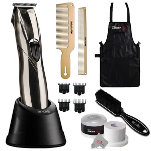 Andis 32400 Slimline Pro D-8 Li Cord / Cordless Lightweight Trimmer, Chrome   All You Need Accessory Bundle