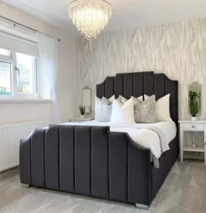 Art Deco Panel Designed Bed Frame -L'amour Beds