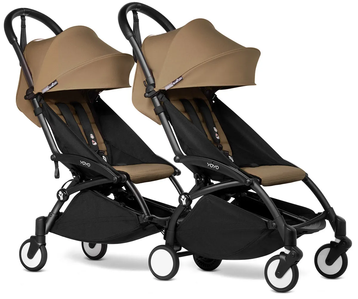 Babyzen YOYO Connect Double Stroller 6  / 6  Bundle - Black / Toffee