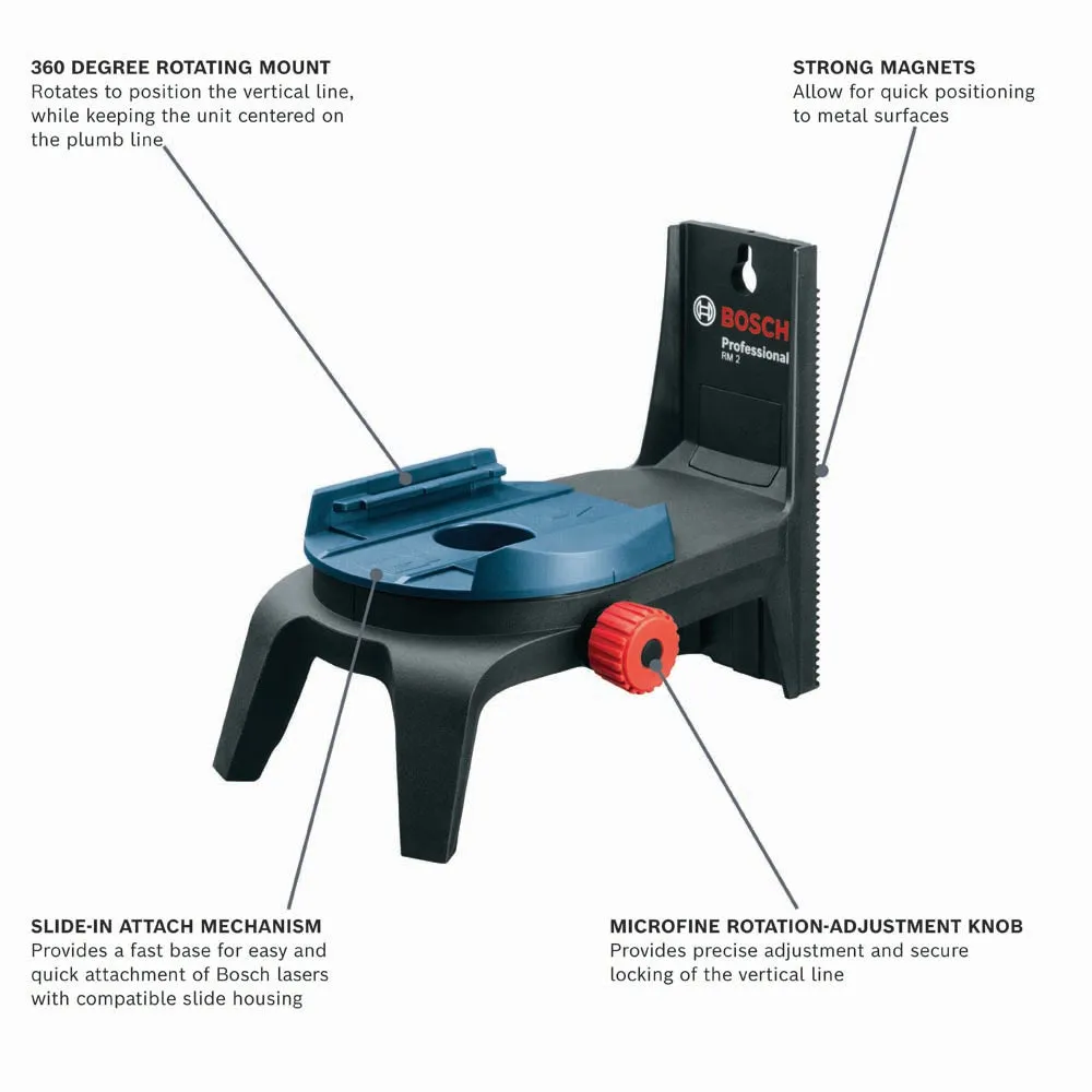 Bosch RM 2 Magnetic Rotating Mount with Fine Adjust