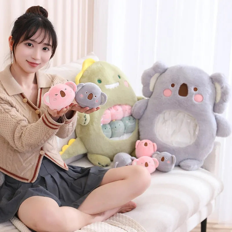 Bundle of Koala, Dino, Bunny, Panda Plushies