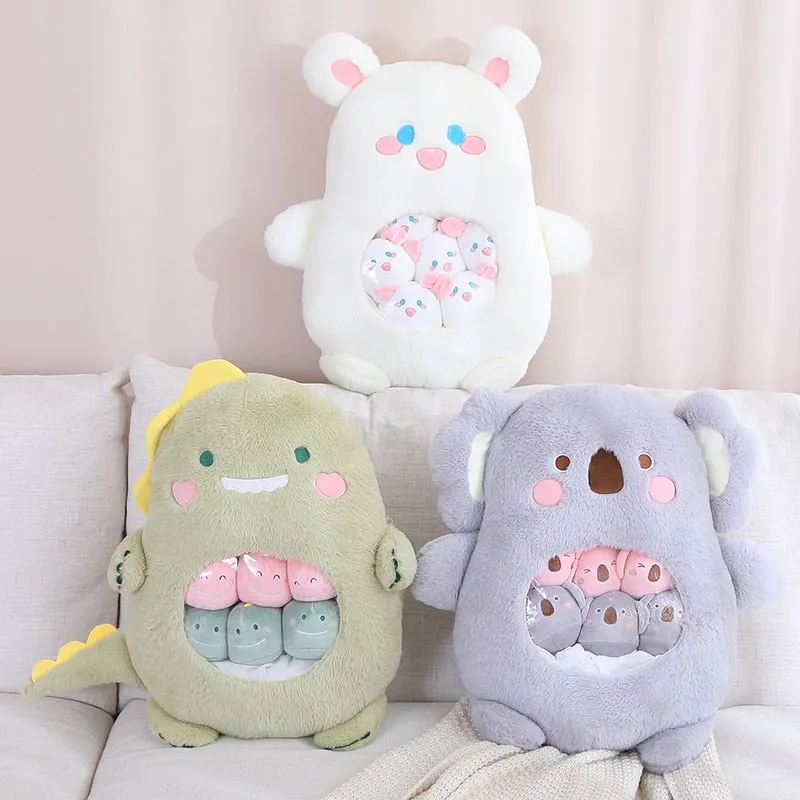 Bundle of Koala, Dino, Bunny, Panda Plushies