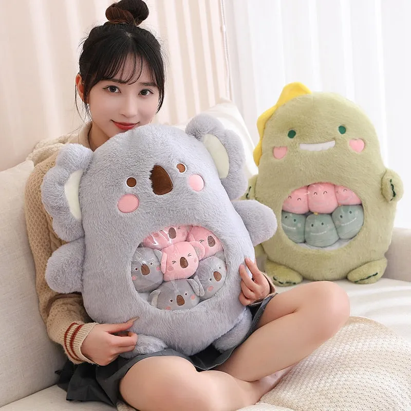 Bundle of Koala, Dino, Bunny, Panda Plushies