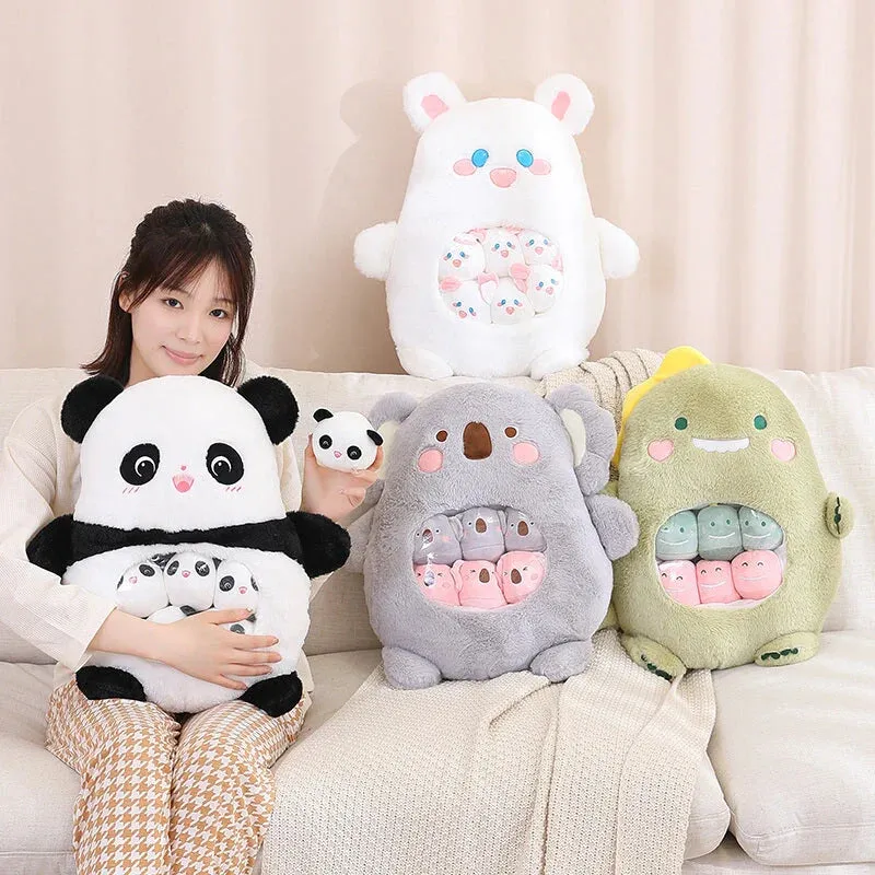 Bundle of Koala, Dino, Bunny, Panda Plushies