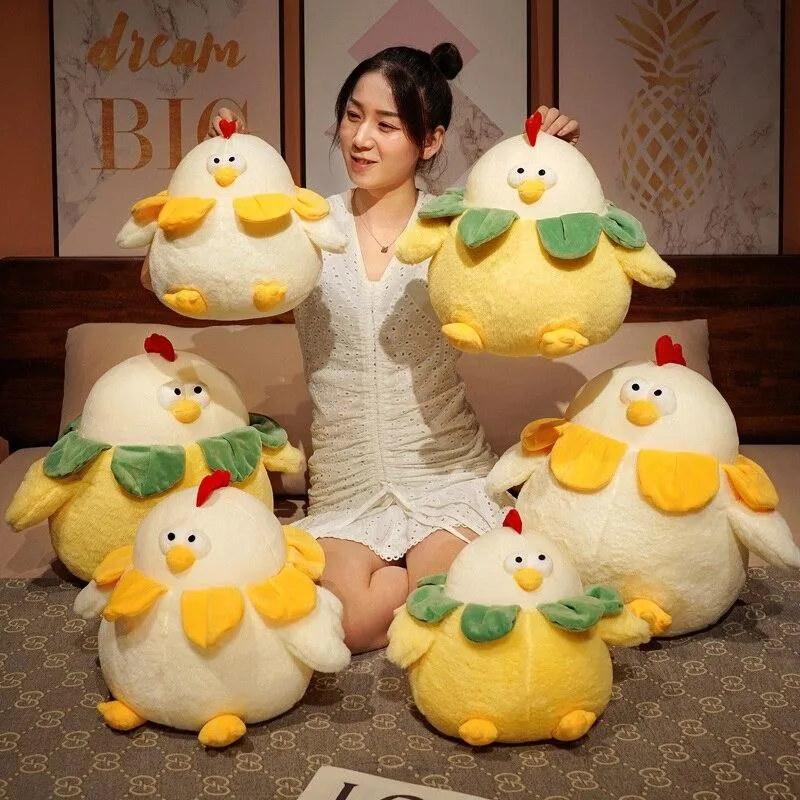 Chubby Kawaii Round Chicken Stuffed Animals Plushies