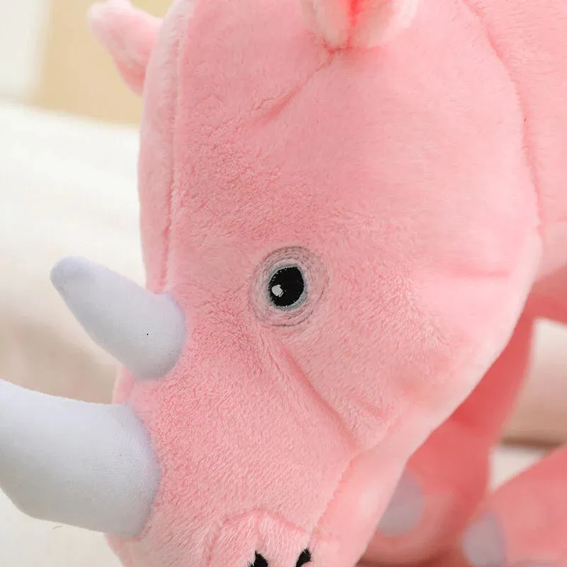 Colorful Kawaii Cuddly Rhino Stuffed Animals Plushies