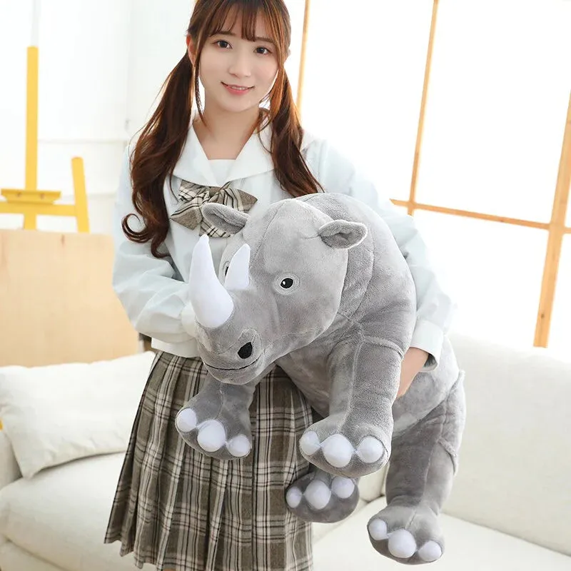 Colorful Kawaii Cuddly Rhino Stuffed Animals Plushies