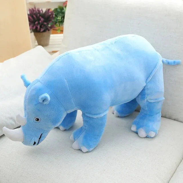 Colorful Kawaii Cuddly Rhino Stuffed Animals Plushies