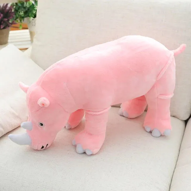 Colorful Kawaii Cuddly Rhino Stuffed Animals Plushies