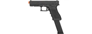 Elite Force Licensed Glock 18C Gen3 - Gas Blowback [Semi/Full-Auto] - Black (W/Extended Mag) Airsoft Gun Pistol