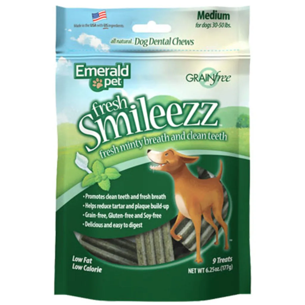 Emerald Pet Fresh Smileezz Grain-Free Medium Dental Dog Treats