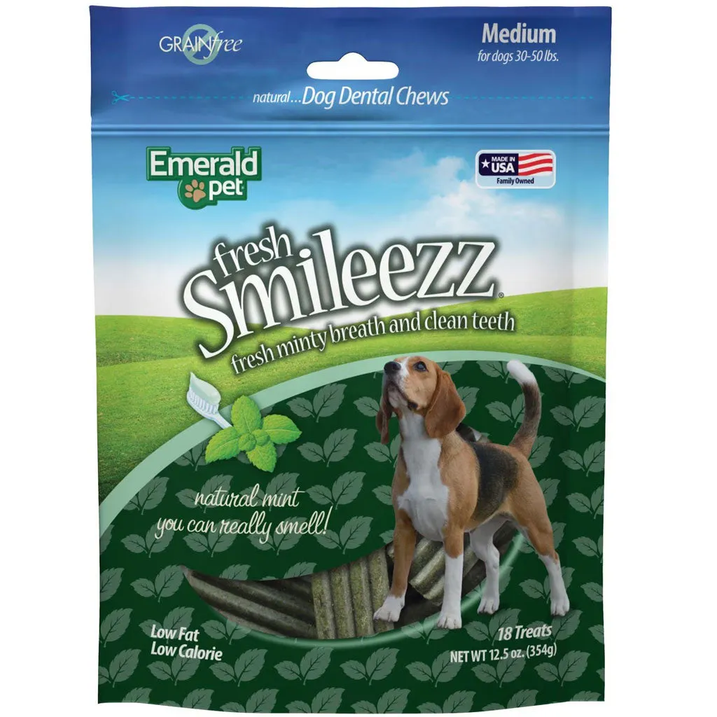 Emerald Pet Fresh Smileezz Grain-Free Medium Dental Dog Treats