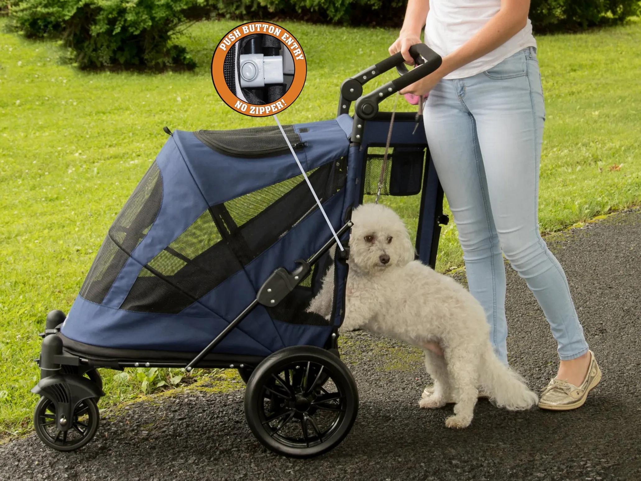 Excursion NO-ZIP Pet Stroller ~ Midnight Blue