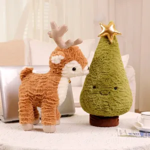 Fluffy Kawaii Christmas Tree & Reindeer Plushie