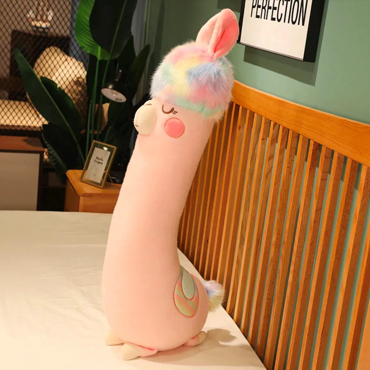 Fluffy Kawaii Rainbow Hair Alpaca Stuffed Animals Squad Plushies