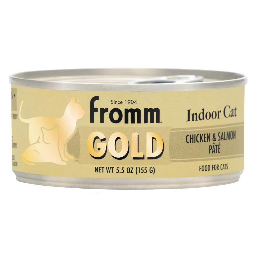 Fromm Indoor Gold Chicken Salmon Pate Canned Cat Food 5.5oz