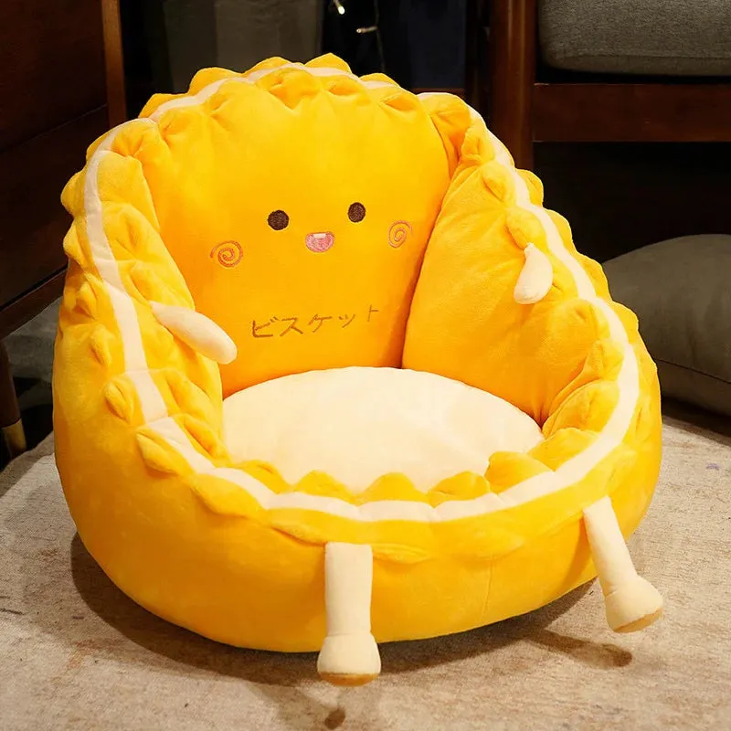 Happy and Angry Kawaii Chair Cushion Stuffed Toy Plushies