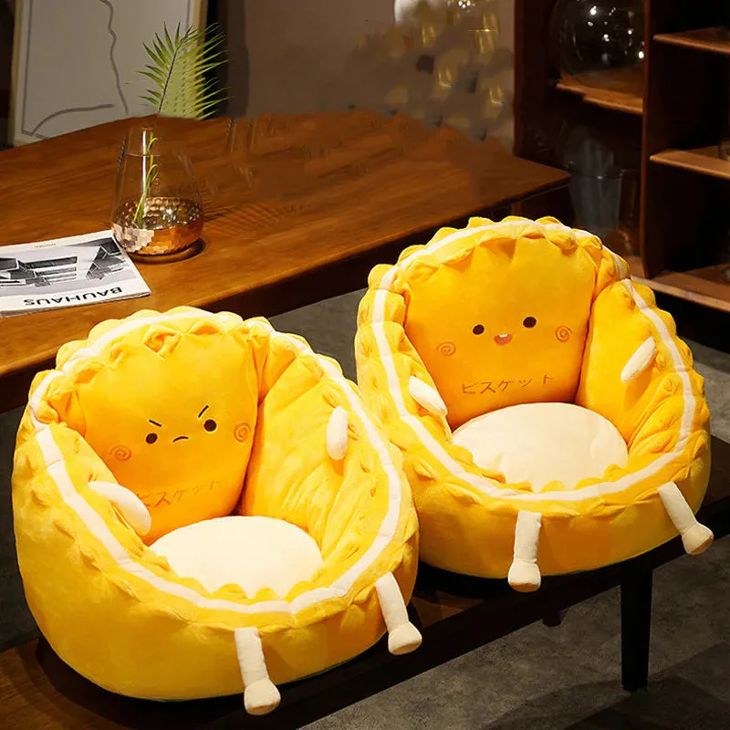 Happy and Angry Kawaii Chair Cushion Stuffed Toy Plushies
