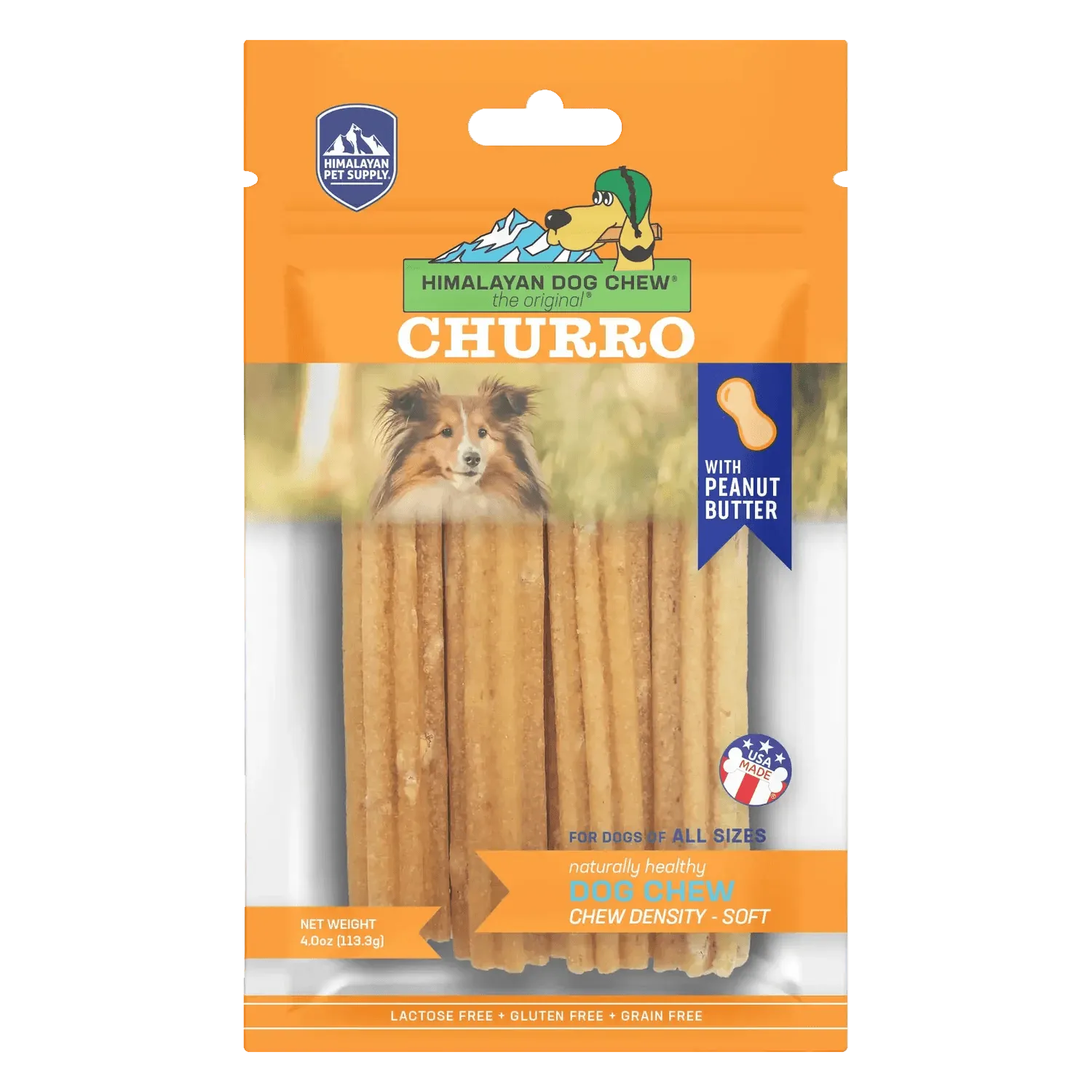 Himalayan Dog Chew Churro Peanut Butter Dog Treat