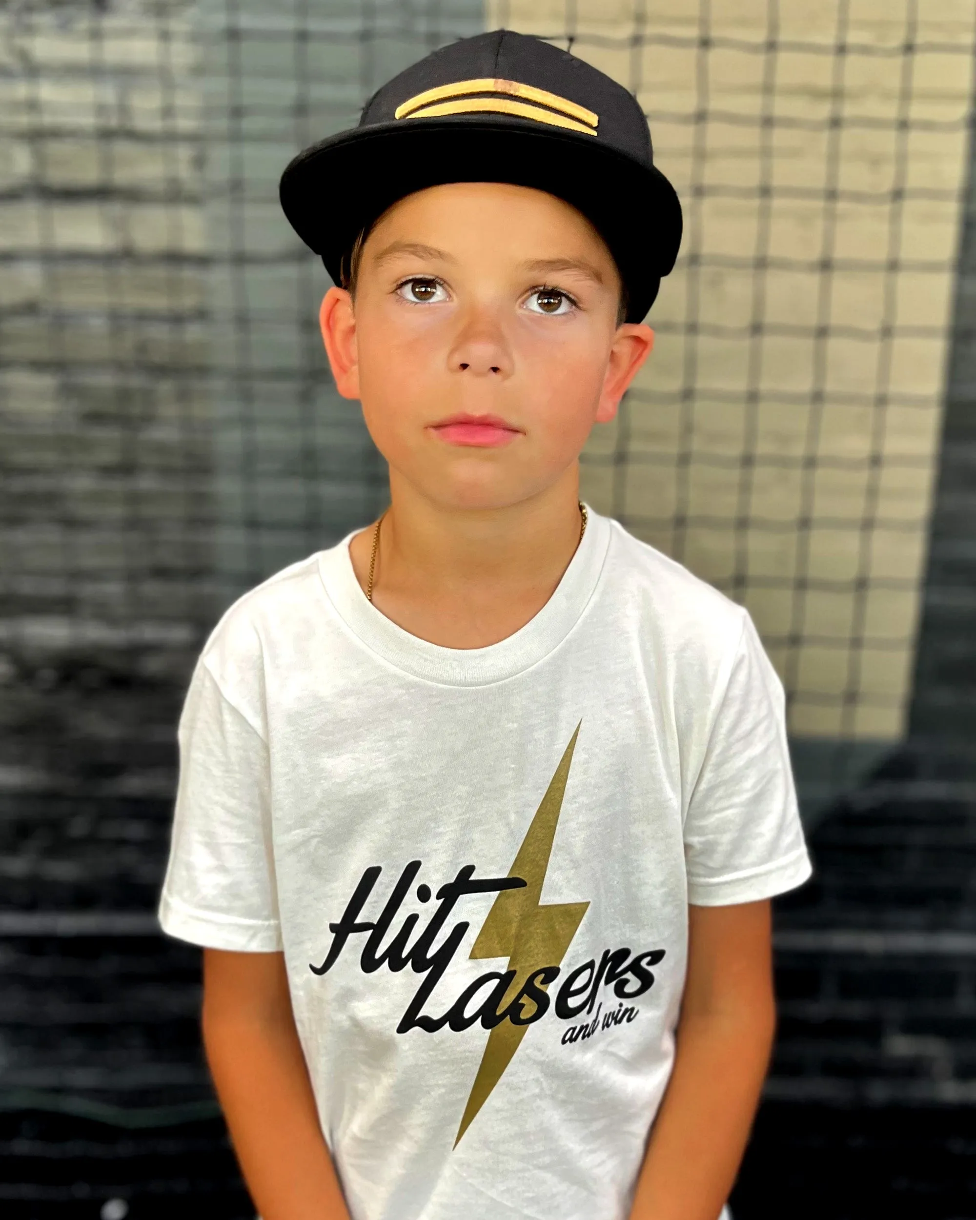 HIT LASERS TEE YOUTH (VINTAGE WHITE)