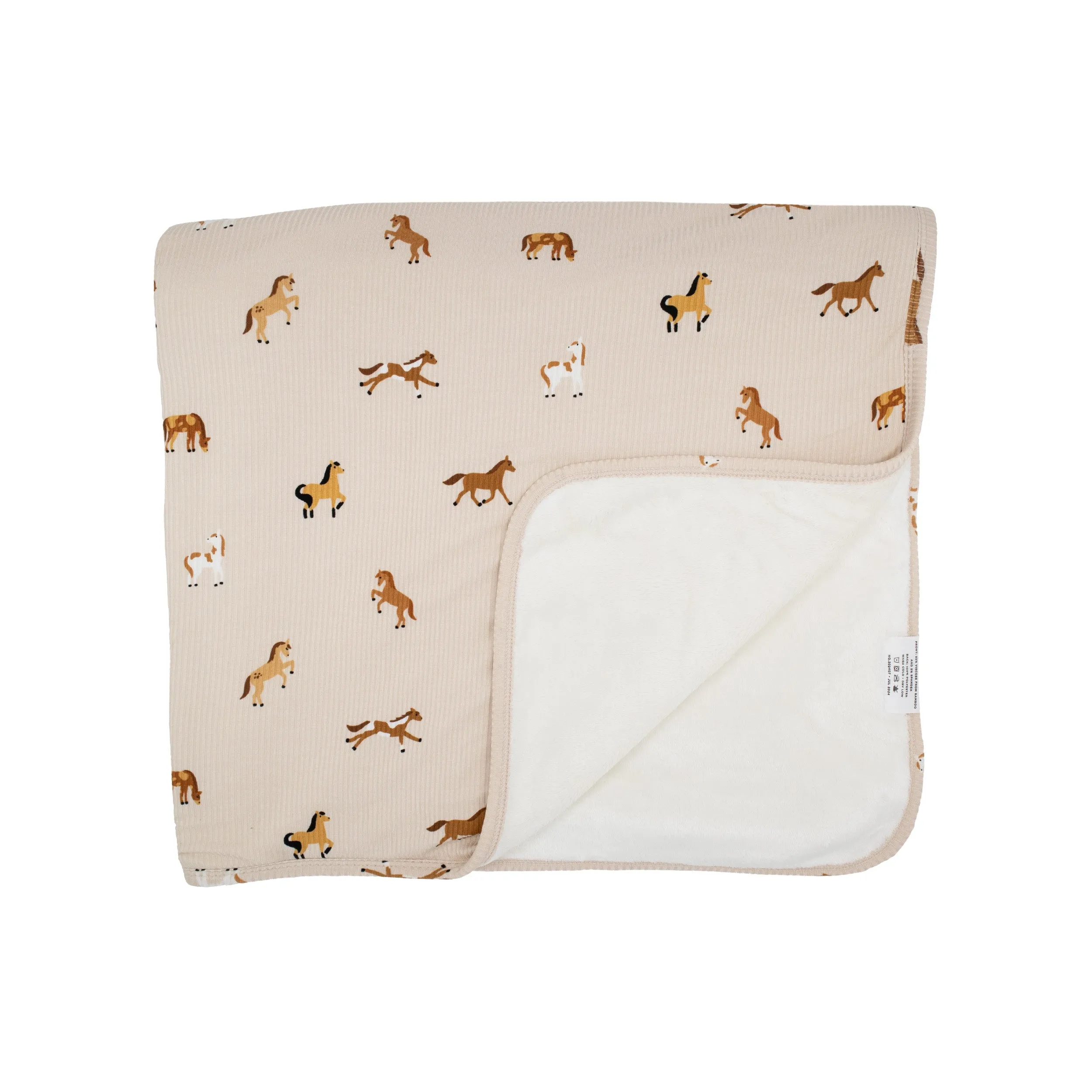 Horses Small Ribbed Adult Blanket