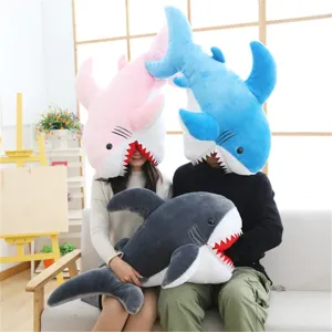 Huge Fluffy Kawaii Shark Stuffed Animal Plushies