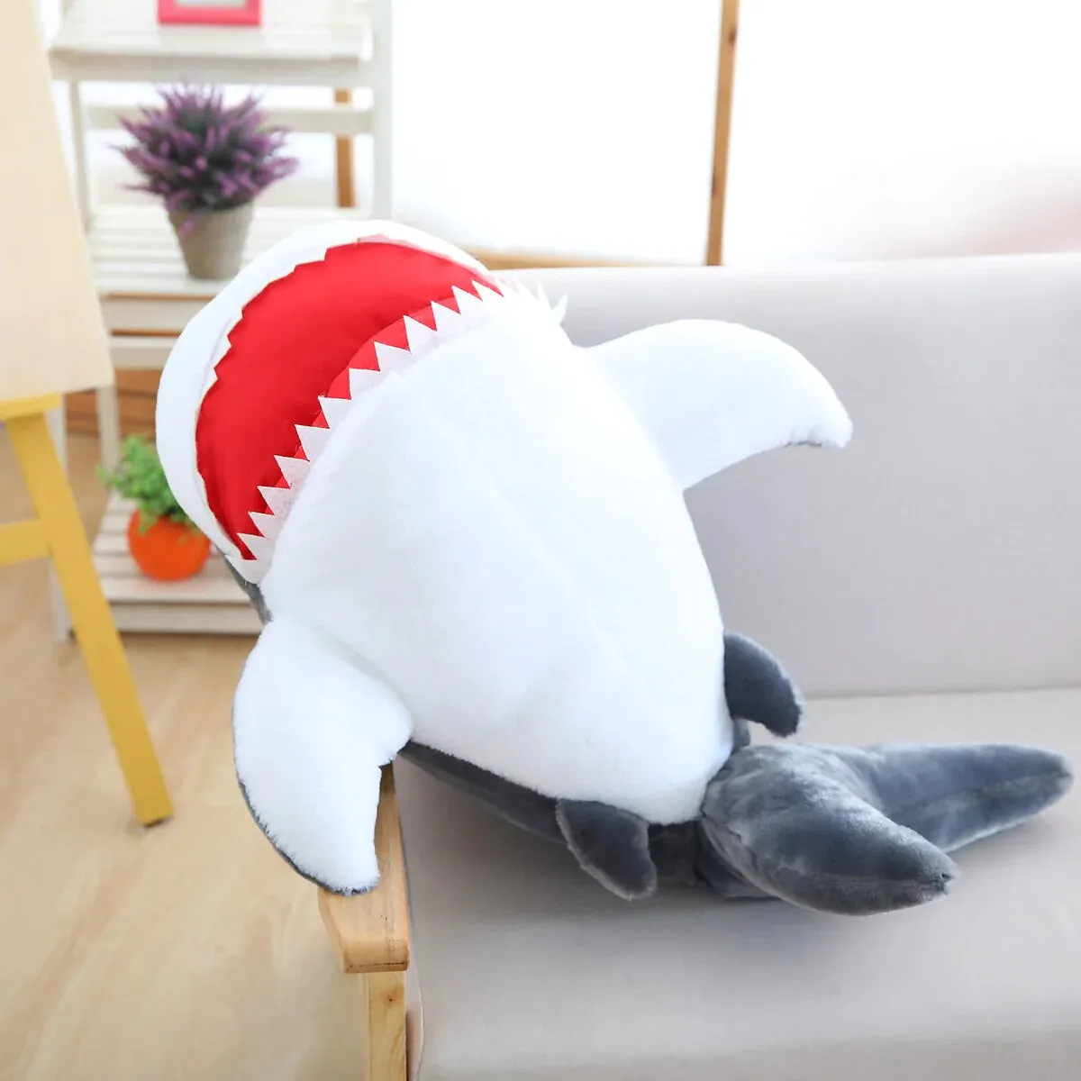 Huge Fluffy Kawaii Shark Stuffed Animal Plushies