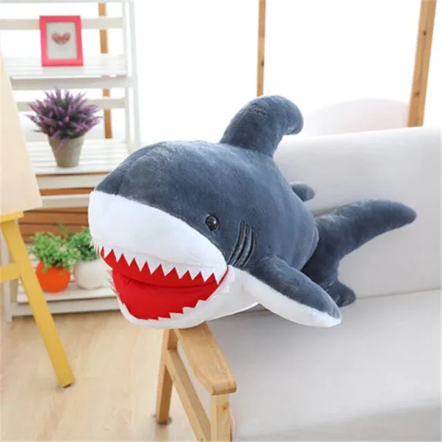 Huge Fluffy Kawaii Shark Stuffed Animal Plushies