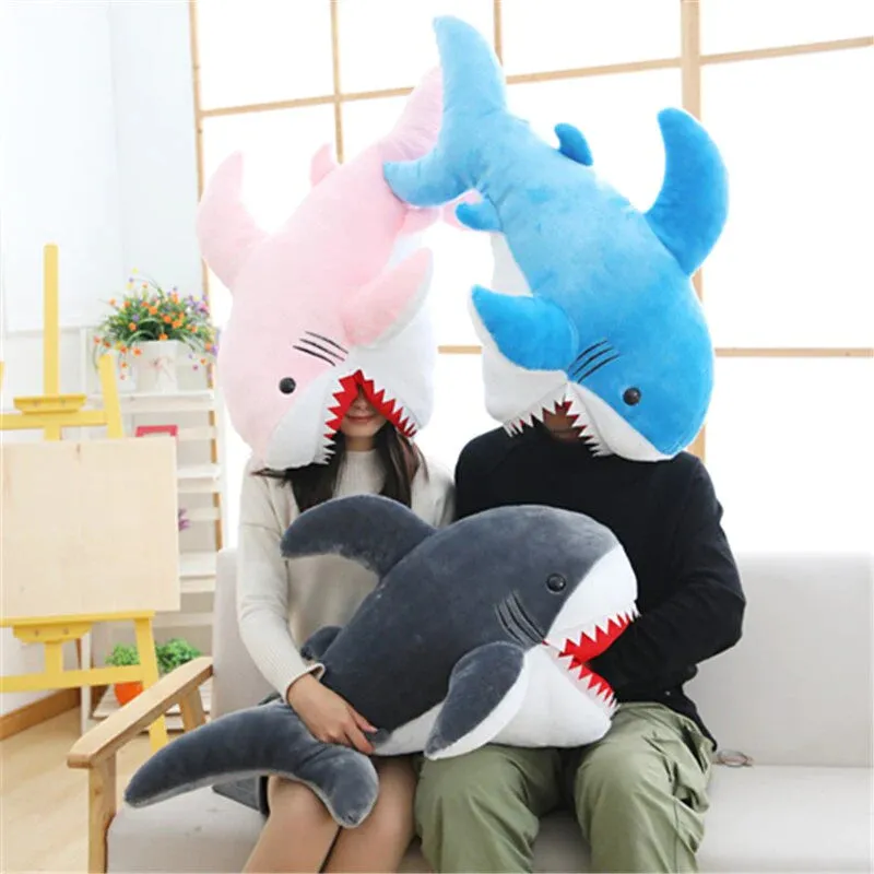 Huge Fluffy Kawaii Shark Stuffed Animal Plushies