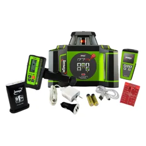 Imex 012-I77R 3.7V 9.0Ah Red Beam Cordless Rotating Laser & LRX10 Receiver Kit
