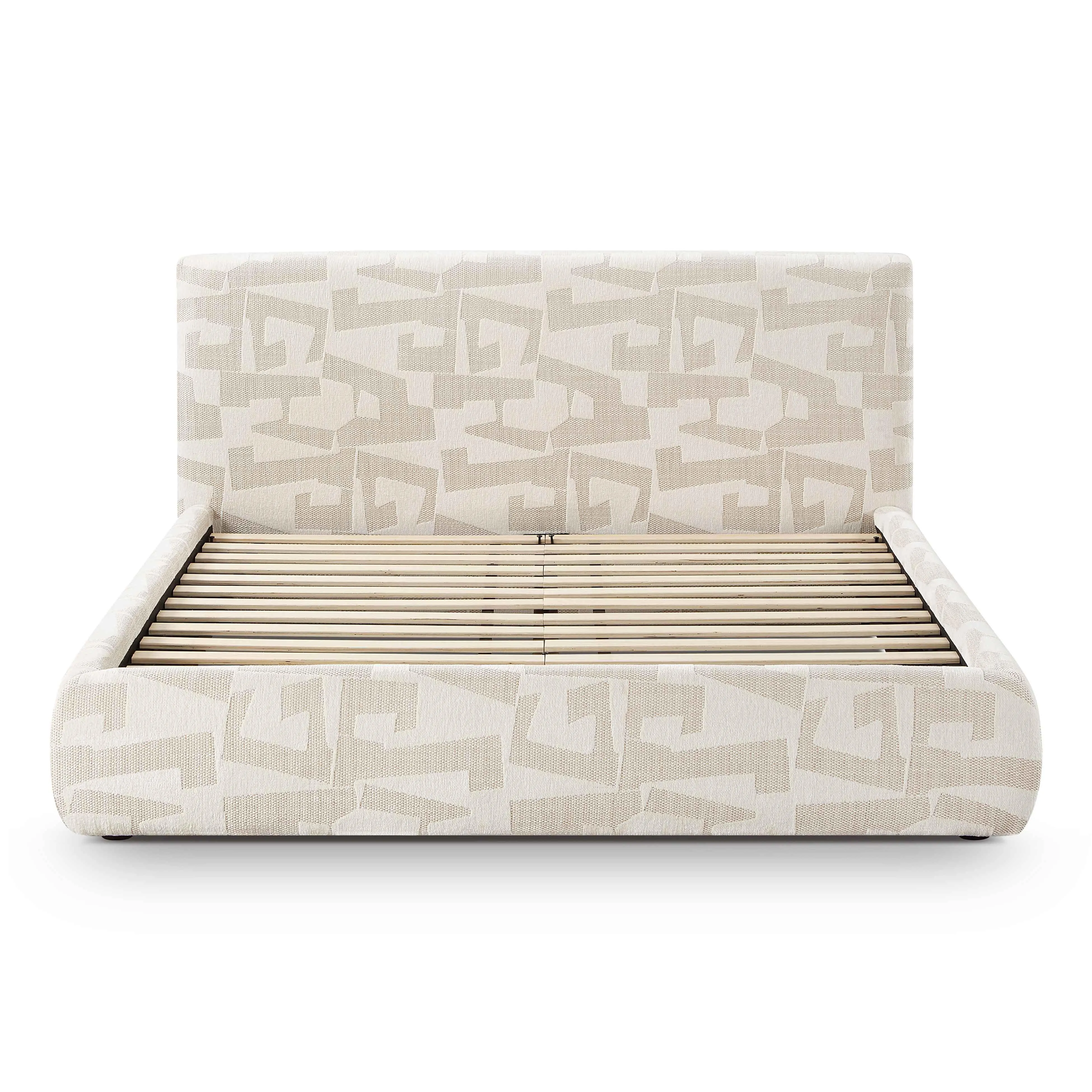 Isla Cream Jacquard Pattern Bed