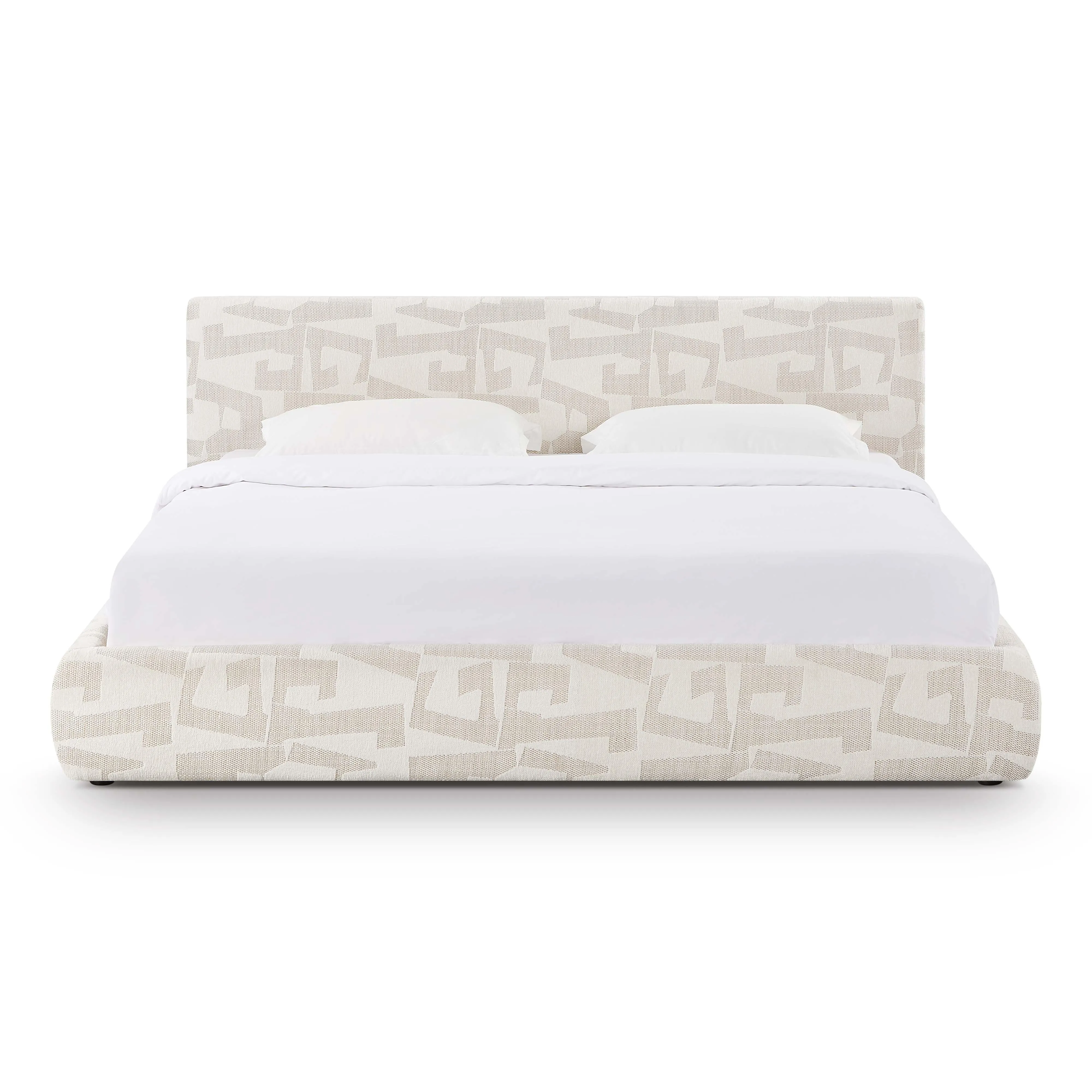 Isla Cream Jacquard Pattern Bed