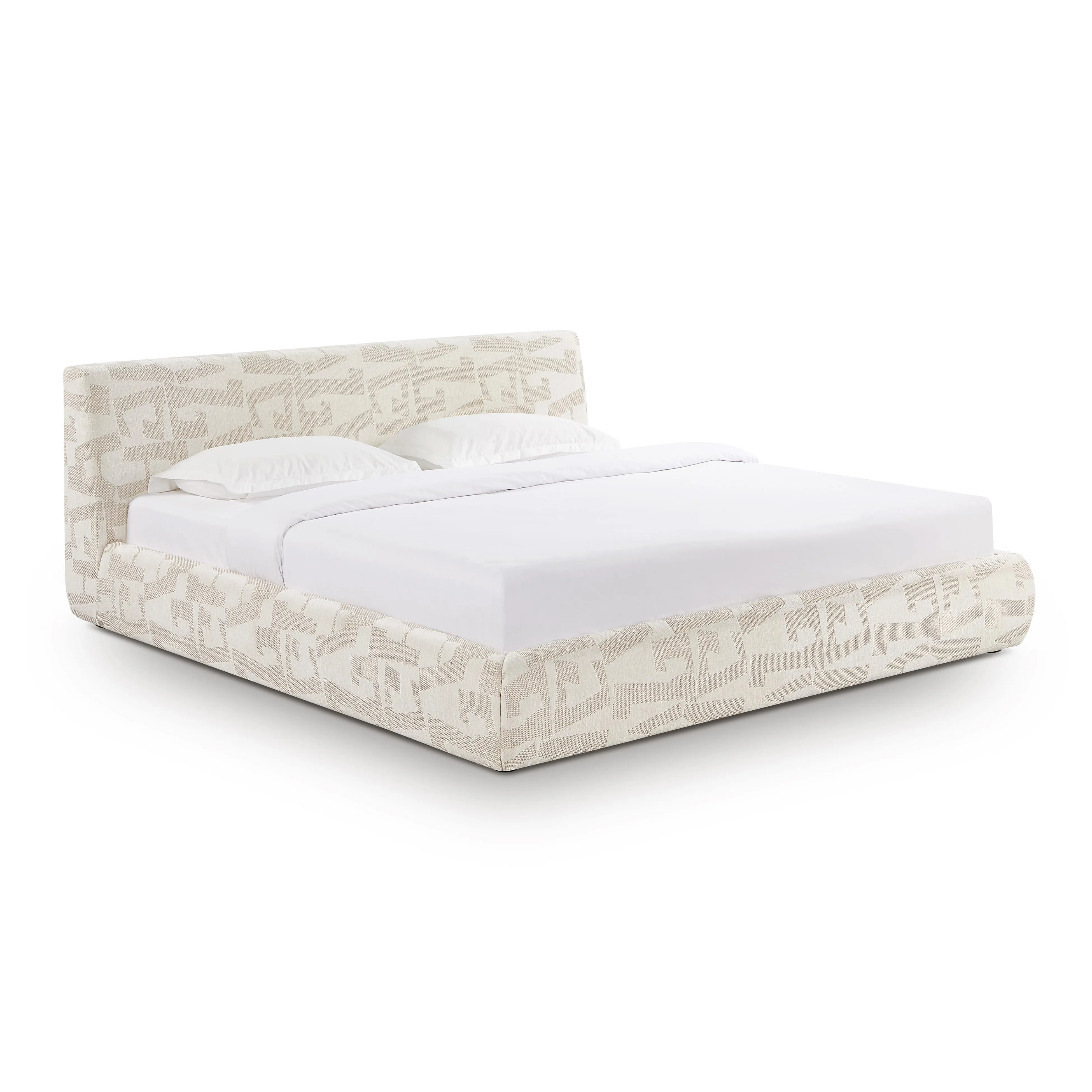 Isla Cream Jacquard Pattern Bed
