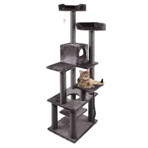 Kazoo Cat Scratch Post 7 Level Playground Charcoal 15496 * Store Pick Up Or Local Delivery Only *