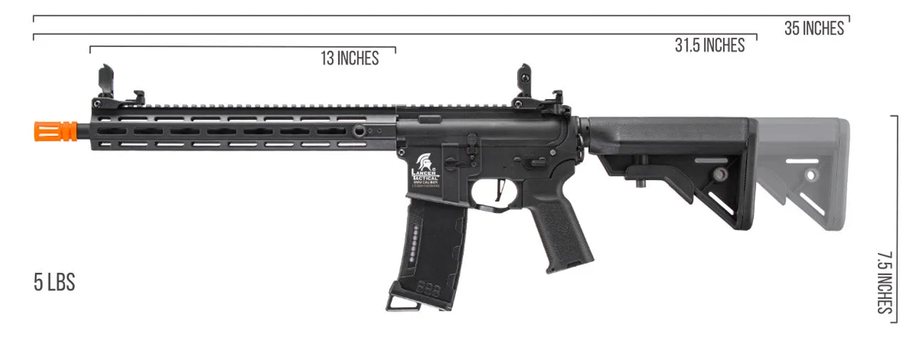 Lancer Tactical Gen 3 M-LOK 13" Airsoft M4 AEG (Color: Black)