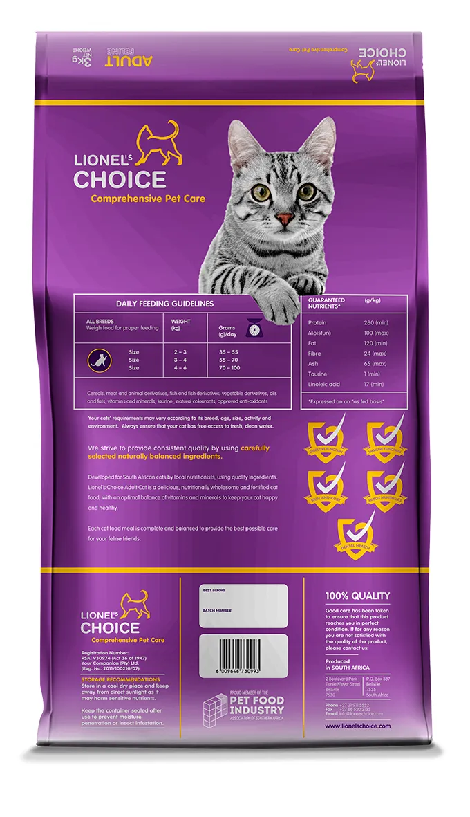 Lionel's Choice Adult Cat 3Kg