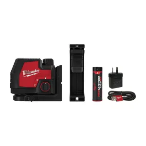 Milwaukee L4CLL-301C REDLITHIUM USB Rechargeable Cross Line Laser Kit