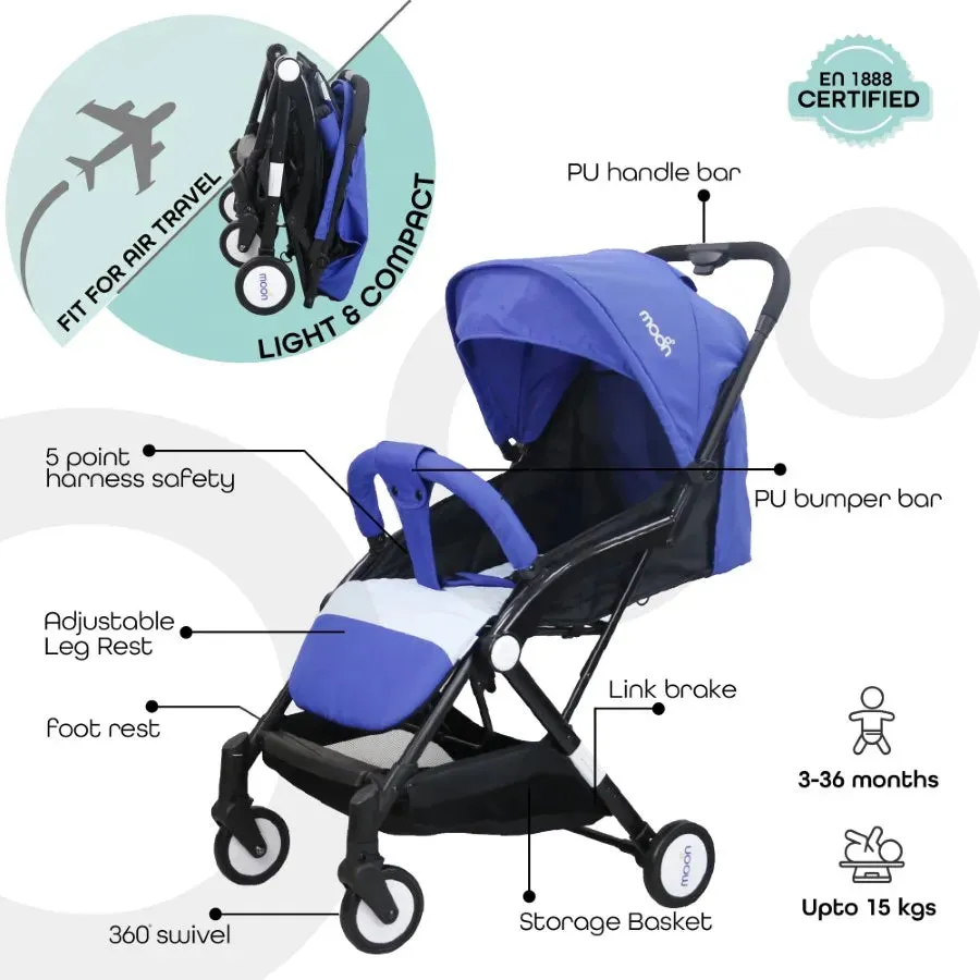 Moon Travel Lite Cabin Stroller (Royal Blue)