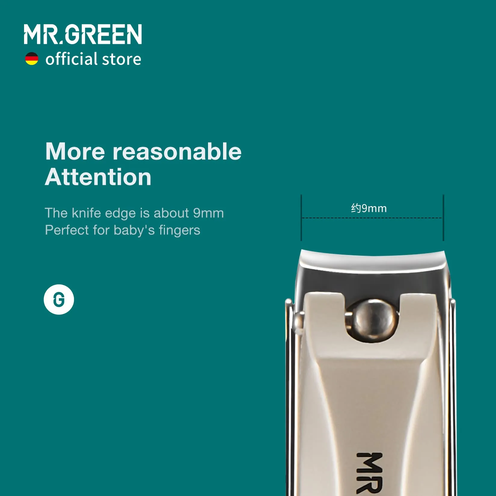 MR.GREEN: Baby Safety Nail Clippers - Made from Medical Grade Stainless Steel with Built-in Nail File