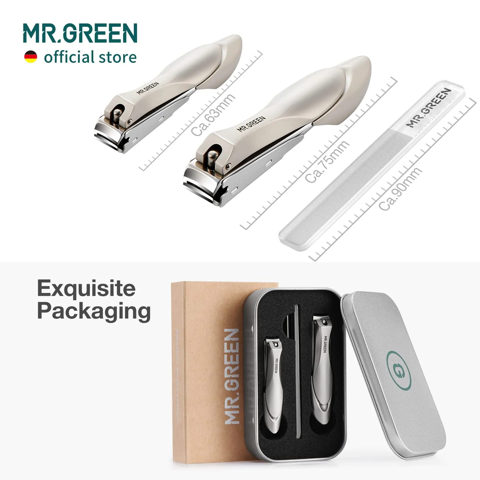 MR.GREEN: Baby Safety Nail Clippers - Made from Medical Grade Stainless Steel with Built-in Nail File