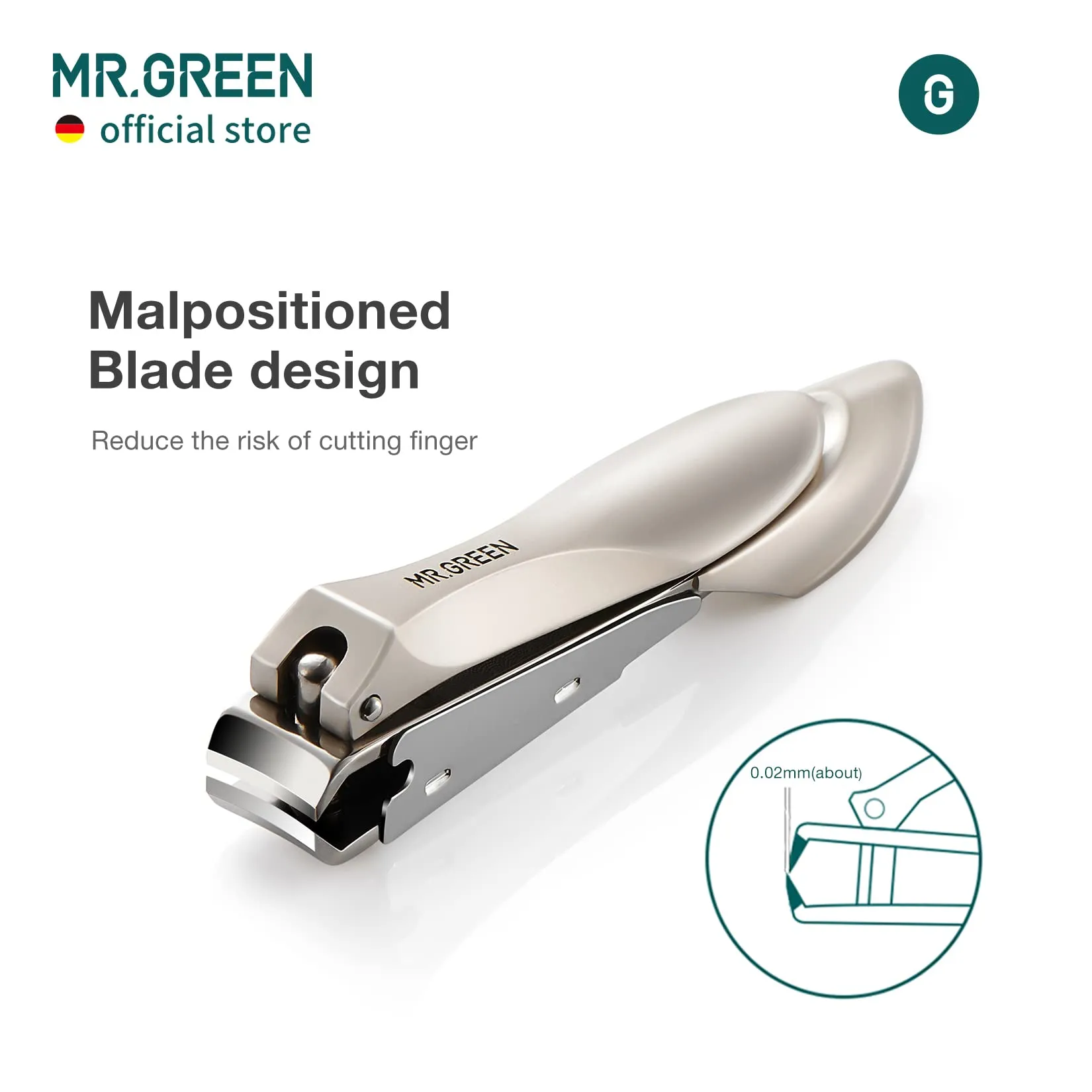 MR.GREEN: Baby Safety Nail Clippers - Made from Medical Grade Stainless Steel with Built-in Nail File
